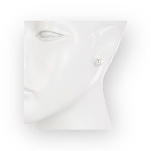 new Swarovski ❉ Rectangle Cut Crystal Stud Earrings ❉ Rhodium Plated .925 Silver
